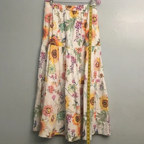 Elie Tahari White and Purple Floral Skirt - Picture 8 of 16